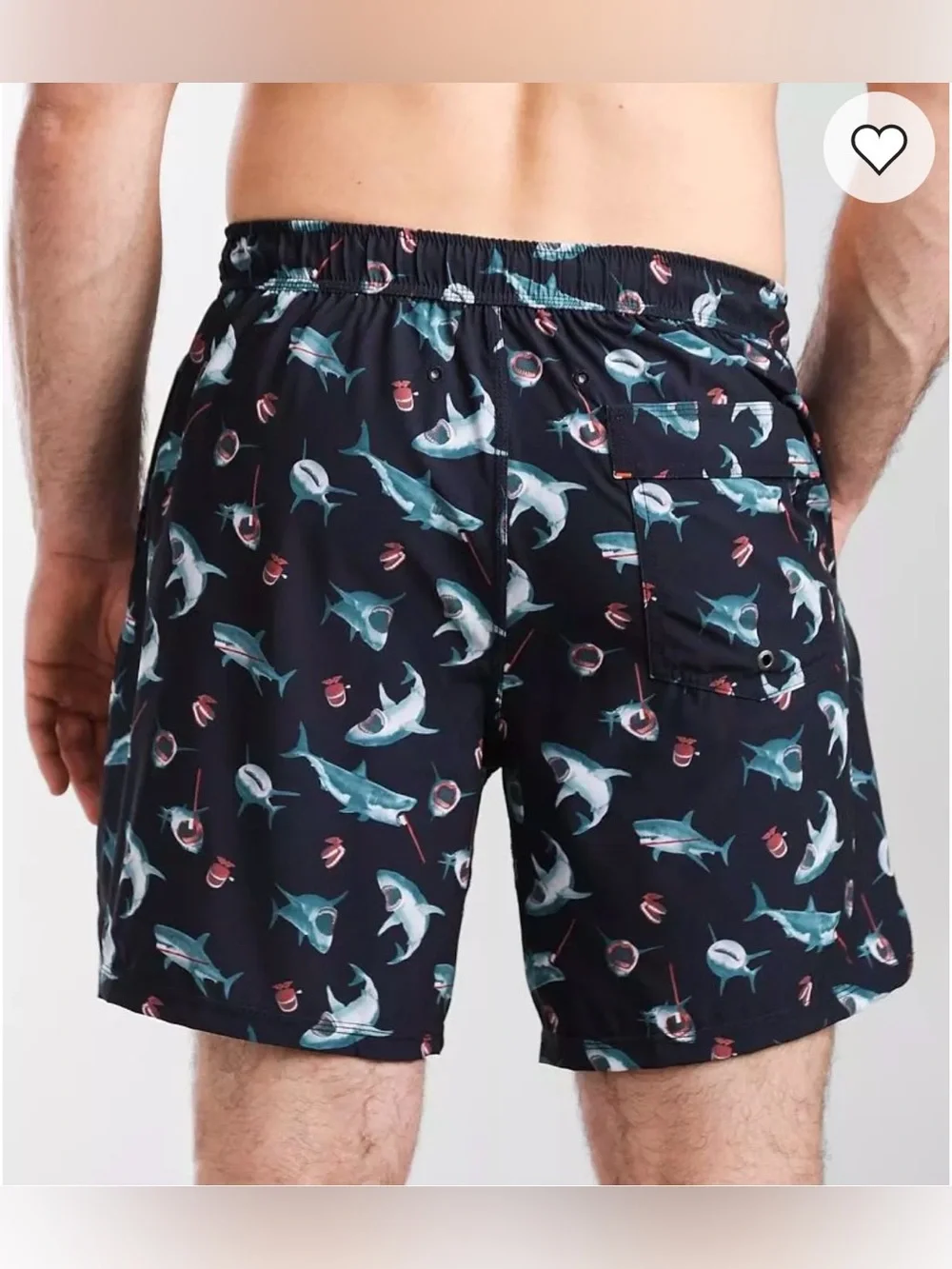 Saxx Swim Trunks Oh Buoy 2N1 Volley 7 inch inseam toothbrush shark